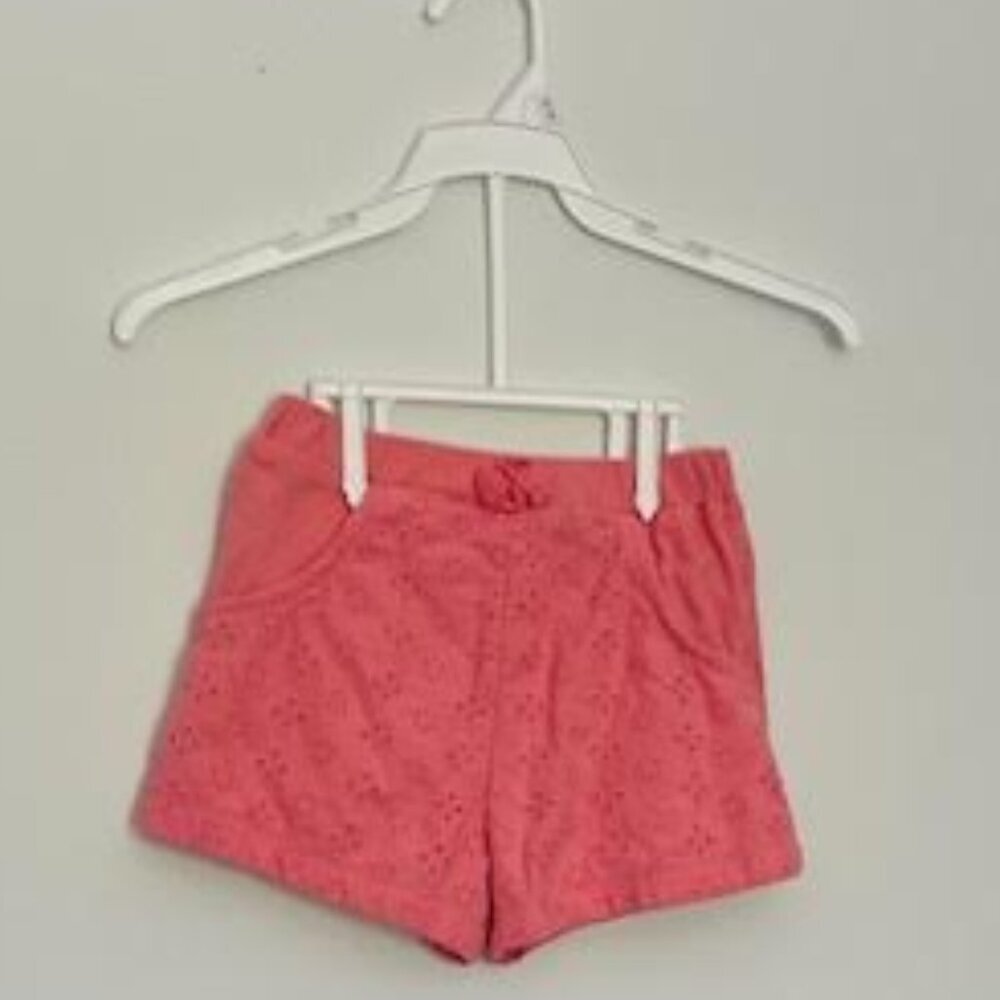 Girls’ Eyelet Shorts – Size‎ 3T/4T – Pink Flower Print